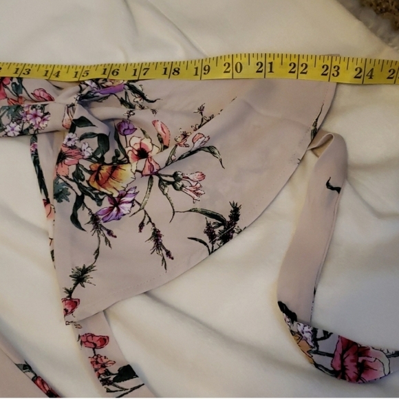 NEW  She&Sky Dress Lilac Floral Bell Sleeve Ties Sexy Mini Bohemian Castlecore - Picture 14 of 16